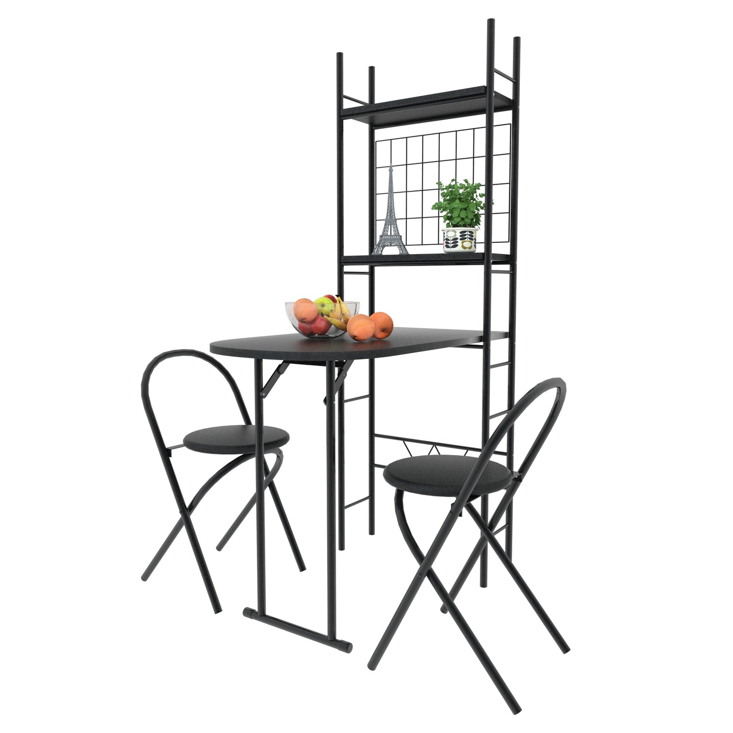 Dining Table for Chairs and Table Set with Metal Frame and Shelf Storage