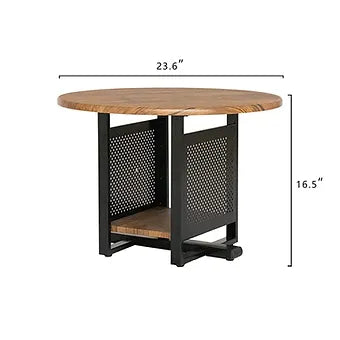 Modern Nesting Coffee Table, Wooden Round center Table