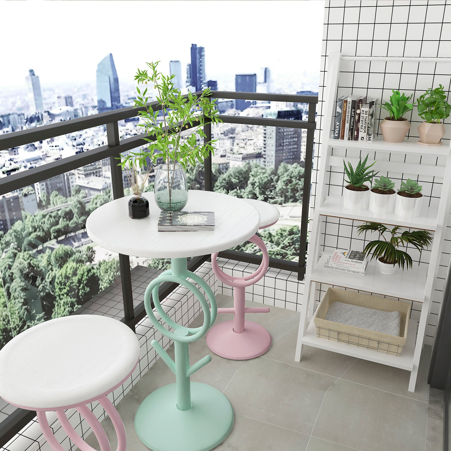 Kitchen Table Set for 2, Modern Barstools Chairs and Table