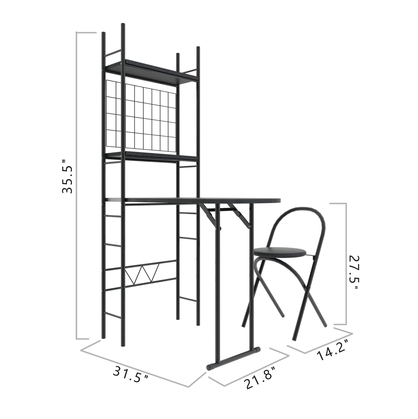 Dining Table for Chairs and Table Set with Metal Frame and Shelf Storage