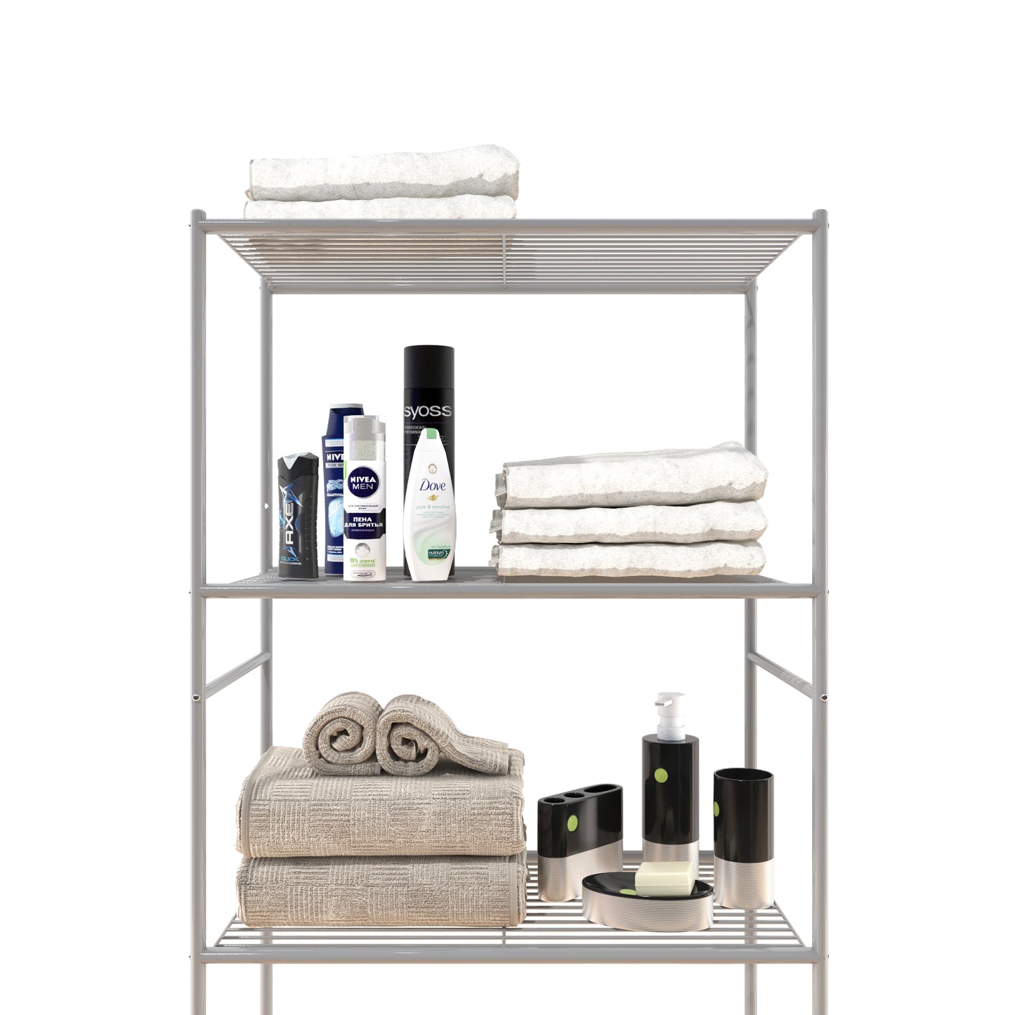 3 Tier Over The Toilet Bathroom Shelf, Corner Stand Shelf Organizer Rack