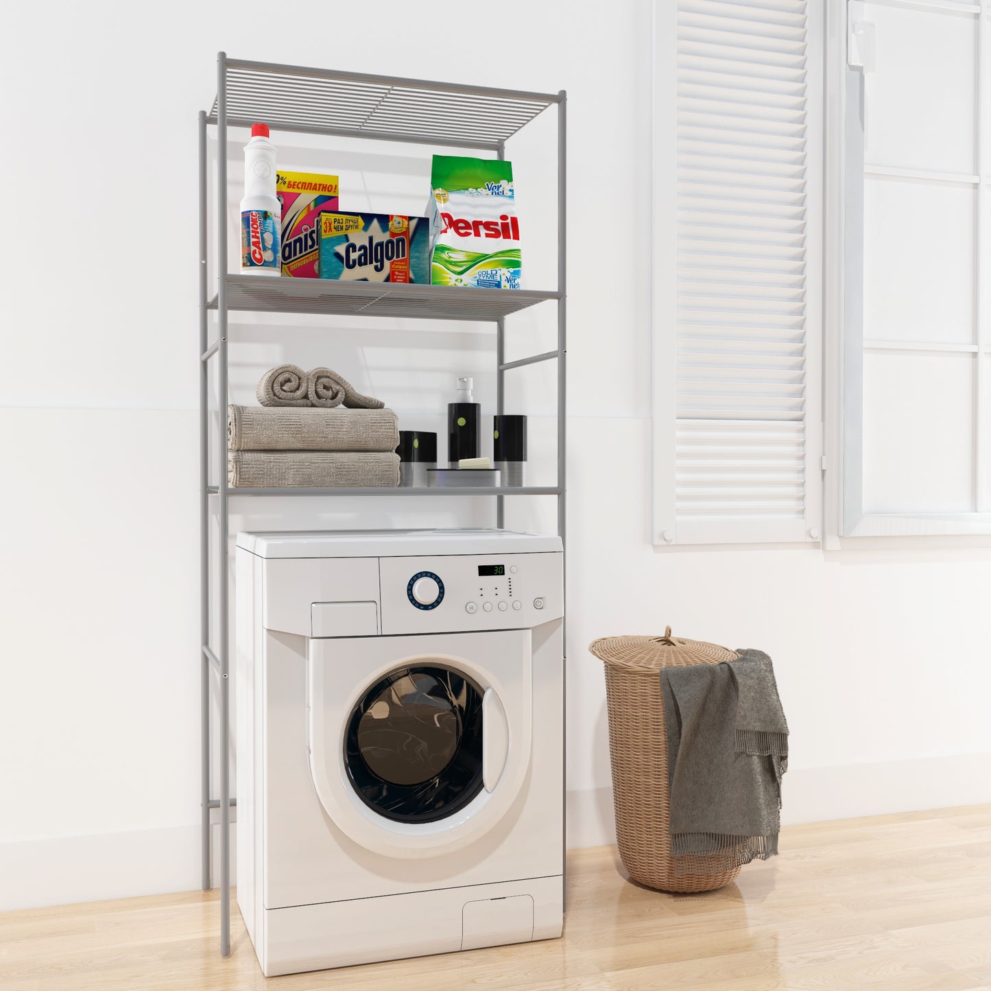 3 Tier Over The Toilet Bathroom Shelf, Corner Stand Shelf Organizer Rack